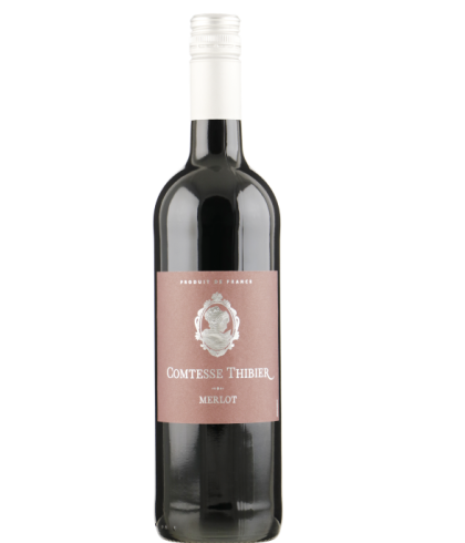 Fles Comtesse Thibier Merlot, wijn, op voorraad bij slijterij t Bockje in Bathmen
