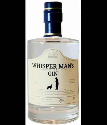 Fles Kalkwijck Whisper Man's Gin, gin, op voorraad bij slijterij t Bockje in Bathmen