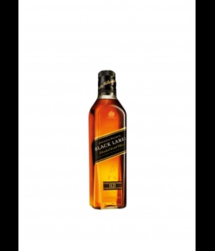 Fles blended Scotch van Johnnie Walker, op voorraad bij slijterij t Bockje in Bathmen