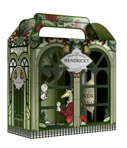 Fles Hendrick's Gin Giftpack met Copa glas, gin van Hendrick’s, bij slijterij t Bockje in Bathmen