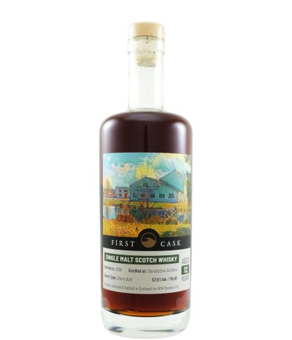 Fles First Cask Glenallachie 12 Years Old 2008, single malt whisky, op voorraad bij slijterij t Bockje in Bathmen