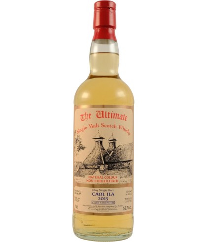 Fles The Ultimate Caol Ila 2015 Cask Strength, enkel vat gebotteld door The Ultimate uit Amersfoort, op voorraad bij slijterij t Bockje in Bathmen