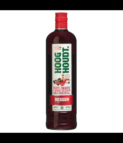 Fles Hooghoudt Bessenjenever van 50 centiliter, bij slijterij t Bockje in Bathmen