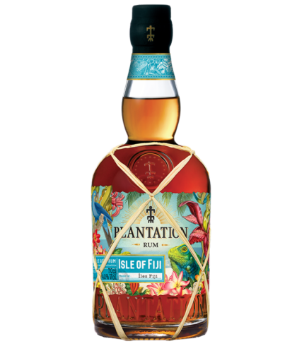 Fles Plantation Isle of Fiji, rum, bij slijterij t Bockje in Bathmen
