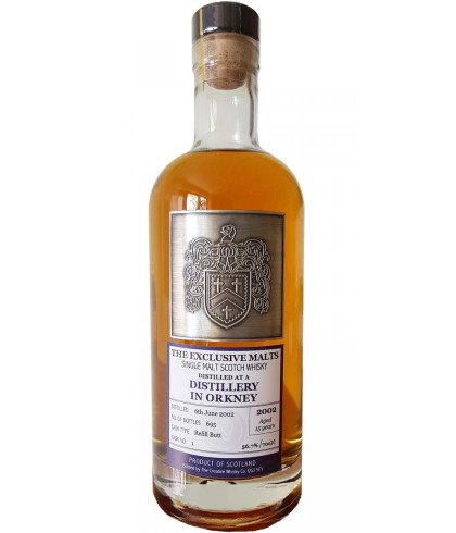 Fles Exclusive Malts Orkney 15 Years Old, whisky, bij slijterij t Bockje in Bathmen