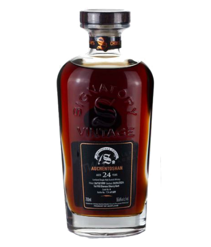 Fles Signatory Auchentoshan 24 Years Old 1999 #4, single malt whisky, op voorraad bij slijterij t Bockje in Bathmen