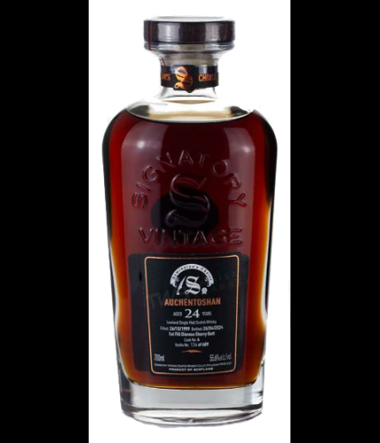 Fles Signatory Auchentoshan 24 Years Old 1999 #4, single malt whisky, op voorraad bij slijterij t Bockje in Bathmen