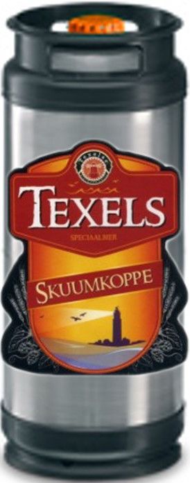 Fles Texels Skuumkoppe Fust 20L, bier van Texels, op voorraad bij slijterij t Bockje in Bathmen