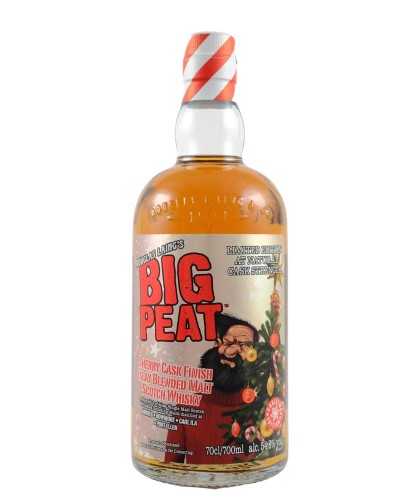 Fles Big Peat Christmas Edition 2023, single malt whisky, op voorraad bij slijterij t Bockje in Bathmen