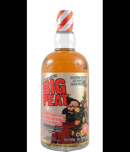 Fles Big Peat Christmas Edition 2023, single malt whisky, op voorraad bij slijterij t Bockje in Bathmen