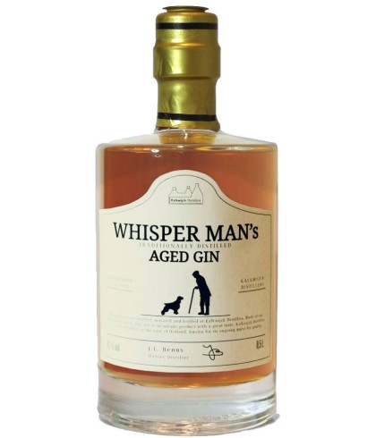 Fles Kalkwijck Whisper Man's Aged Gin, gin, bij slijterij ’t Bockje in Bathmen