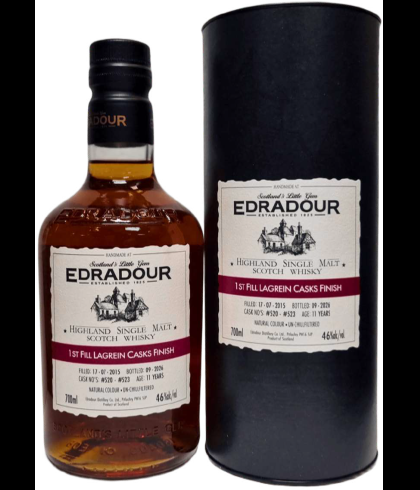 Fles Edradour 11Y 2015 Michael-Eppan Lagrein #520-523, whisky, bij slijterij t Bockje in Bathmen