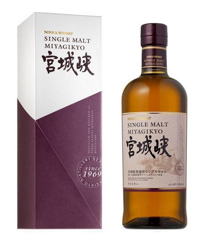 Fles Nikka Miyagikyo Single Malt, Japanse whisky van Nikka, op voorraad bij slijterij t Bockje in Bathmen