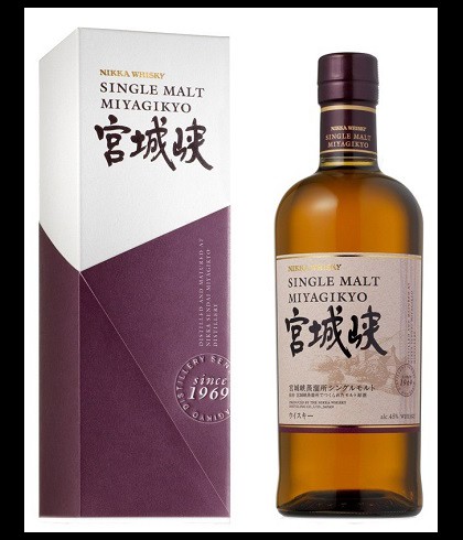 Fles Nikka Miyagikyo Single Malt, Japanse whisky van Nikka, op voorraad bij slijterij t Bockje in Bathmen