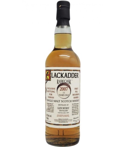 Fles Raw Cask Glen Moray 2007 10 Years Old, single malt whisky, op voorraad bij slijterij t Bockje in Bathmen