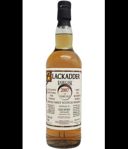 Fles Raw Cask Glen Moray 2007 10 Years Old, single malt whisky, op voorraad bij slijterij t Bockje in Bathmen