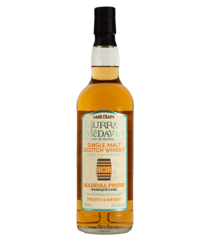 Fles Schotse whisky van bottelaar Murray McDavid, op voorraad bij slijterij t Bockje in Bathmen