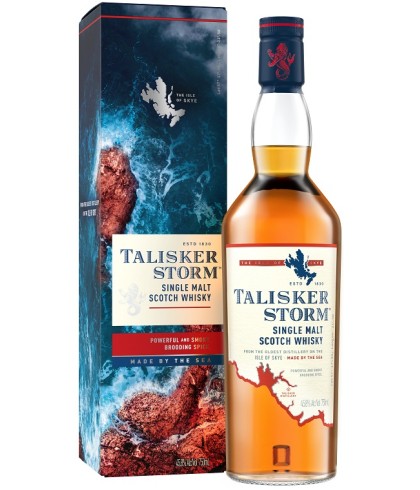 Fles Talisker Storm, single malt whisky van het eiland Skye, op voorraad bij slijterij t Bockje in Bathmen