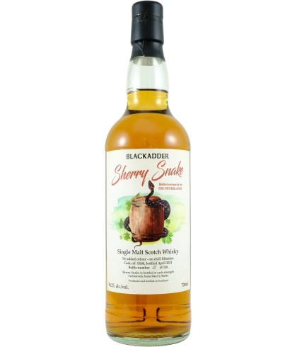 Fles Sherry Snake for The Netherlands, single malt whisky, op voorraad bij slijterij t Bockje in Bathmen