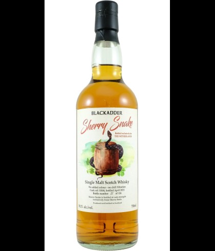 Fles Sherry Snake for The Netherlands, single malt whisky, op voorraad bij slijterij t Bockje in Bathmen