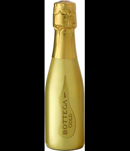 Fles Bottega Prosecco Gold Piccolo, wijn op voorraad bij slijterij t Bockje in Bathmen