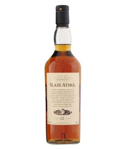 Fles Blair Athol 12 Years Old, single malt whisky, op voorraad bij slijterij t Bockje in Bathmen