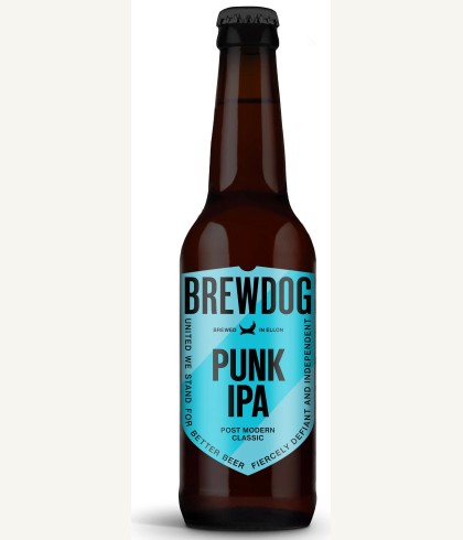 Fles Brewdog Punk IPA, bier, bij slijterij ’t Bockje in Bathmen