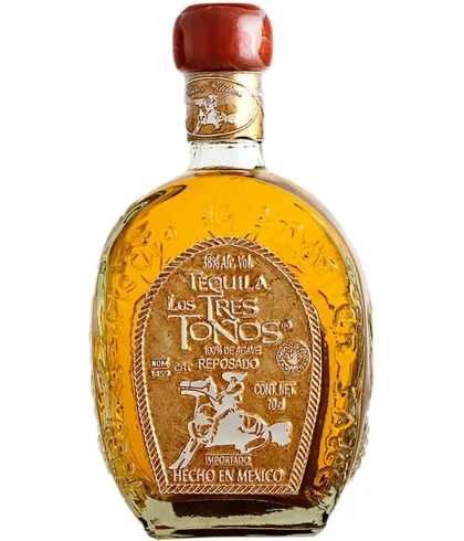 Los Tres Tonos Tequila Reposado, bij slijterij t Bockje in Bathmen