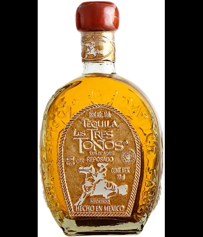 Los Tres Tonos Tequila Reposado, bij slijterij t Bockje in Bathmen
