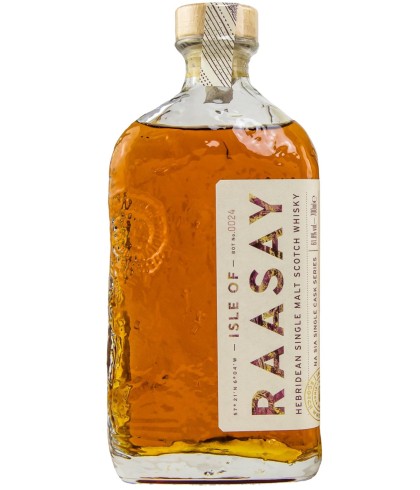 Fles Isle of Raasay Na Sia Chinkapin Oak, Schotse single malt van het eiland Raasay, op voorraad bij slijterij t Bockje in Bathmen