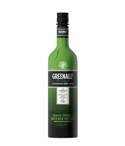 Fles Greenall's London Dry Gin Paper Bottle, gin, op voorraad bij slijterij ’t Bockje in Bathmen