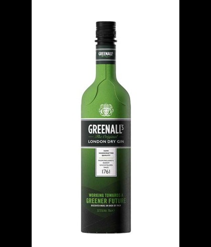 Fles Greenall's London Dry Gin Paper Bottle, gin, op voorraad bij slijterij t Bockje in Bathmen