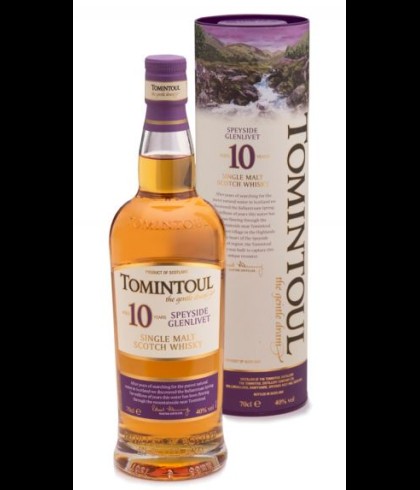 Fles Tomintoul 10 Years Old 35 cl, Speyside single malt whisky, op voorraad bij slijterij t Bockje in Bathmen