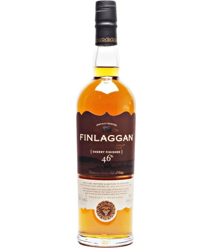 Fles Finlaggan Sherry Finished, single malt whisky, op voorraad bij slijterij t Bockje in Bathmen