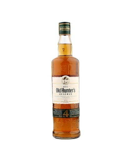 Fles Old Hunter's No.4 Reserve, whisky, op voorraad bij slijterij ’t Bockje in Bathmen