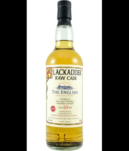 Fles Blackadder The English 10 Years Old, single malt whisky, op voorraad bij slijterij t Bockje in Bathmen