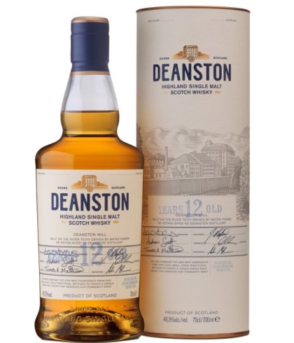 Fles Deanston 12 Years Old, single malt whisky, op voorraad bij slijterij t Bockje in Bathmen