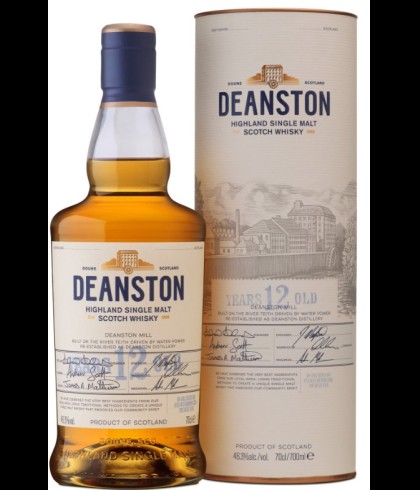 Fles Deanston 12 Years Old, single malt whisky, op voorraad bij slijterij t Bockje in Bathmen
