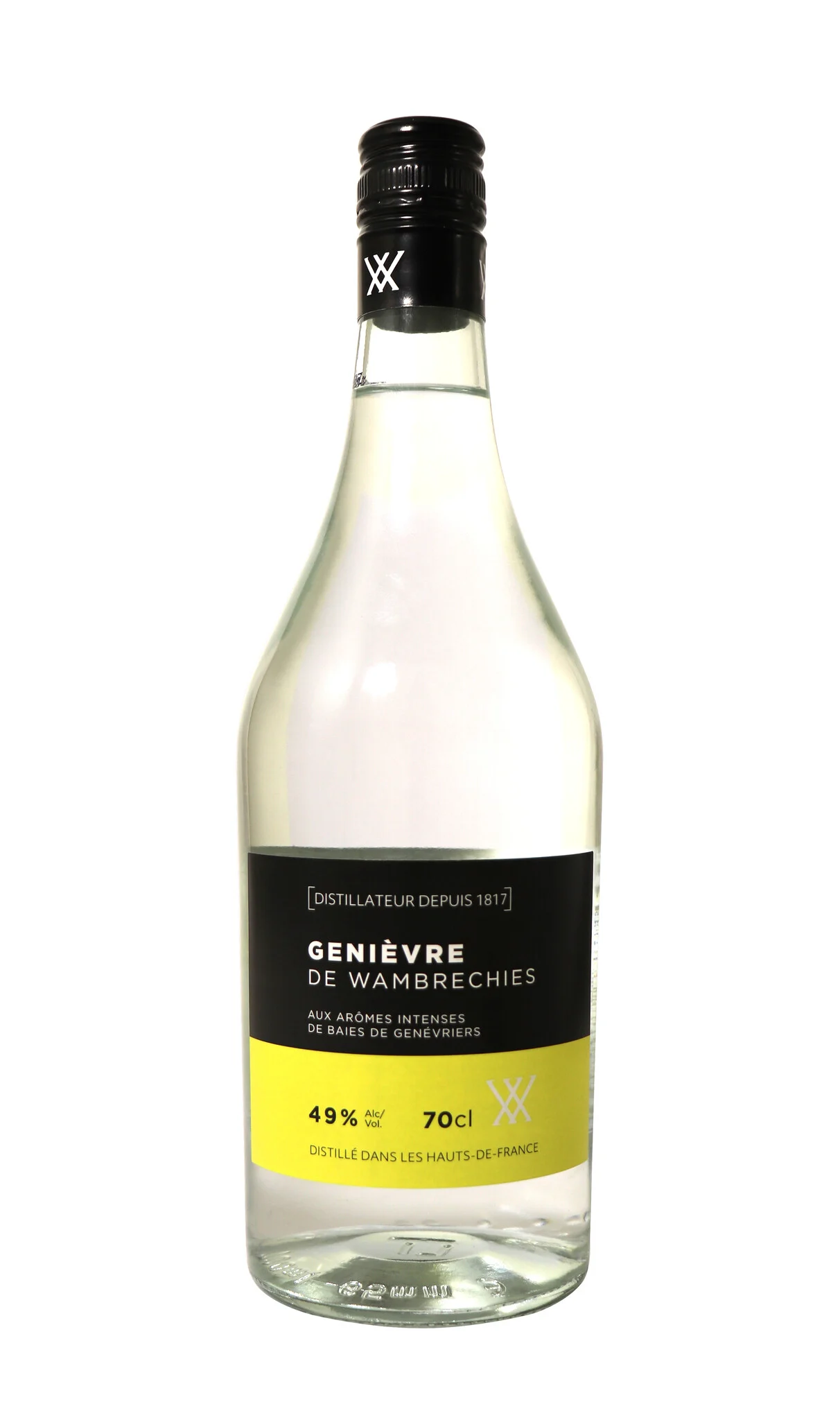 Fles Genièvre de Wambrechies, jenever, bij slijterij t Bockje in Bathmen