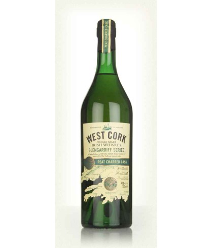 Fles West Cork Glengarriff Series Peat Charred Cask, Ierse whiskey uit Skibbereen, op voorraad bij slijterij t Bockje in Bathmen