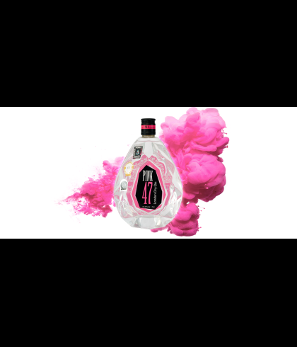 Fles Pink 47 London Dry Gin, gin, op voorraad bij slijterij t Bockje in Bathmen