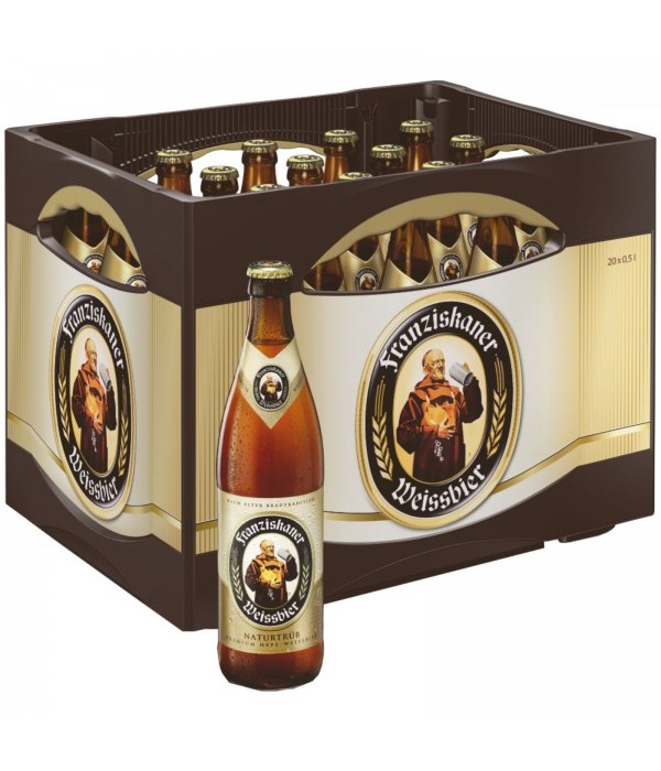 FRANZISKANER WEIZEN Krat 20x50cl. bij t Bockje in Bathmen