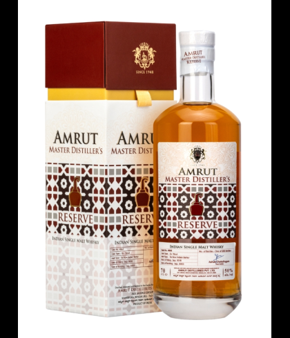 Fles Amrut Master Distiller&rsquo;s Reserve 2nd Release #3505, Indiase single malt whisky, op voorraad bij slijterij t Bockje in Bathmen