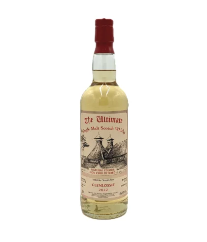 Fles The Ultimate Glenlossie 10 Years Old 2012, enkel vat gebotteld door The Ultimate uit Amersfoort, op voorraad bij slijterij t Bockje in Bathmen