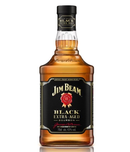 Fles Kentucky bourbon van Jim Beam, op voorraad bij slijterij t Bockje in Bathmen