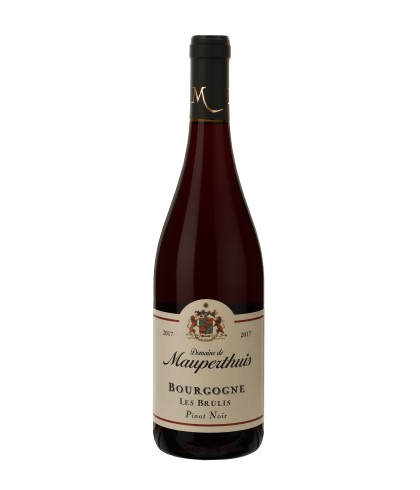 Fles Domaine de Mauperthuis Bourgogne Pinot Noir, wijn op voorraad bij slijterij t Bockje in Bathmen
