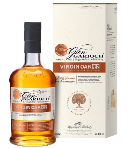 Fles Glen Garioch Virgin Oak No. 2, single malt whisky, op voorraad bij slijterij t Bockje in Bathmen