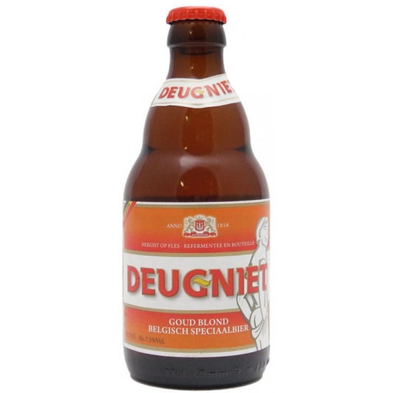 Fles Deugniet, bier van Deugniet, bij slijterij ’t Bockje in Bathmen