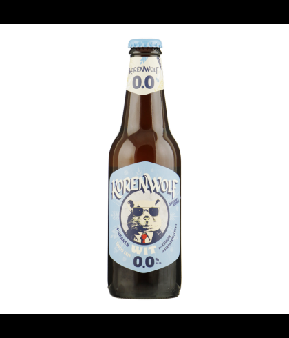 Flesje Gulpener Korenwolf Wit 0.0 alcoholvrij witbier van 30 centiliter, bij slijterij t Bockje in Bathmen