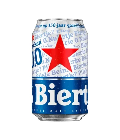 Fles Heineken Premium Pilsener 0.0% blik, bier van Heineken, bij slijterij t Bockje in Bathmen